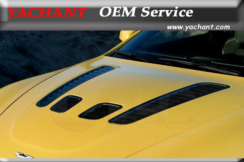 

Car-Styling Auto Accessories Dry Carbon Fiber Hood Bonnet Vents 4 Pcs Fit For 2006-2015 V12 Vantage OEM Style Hood Vents