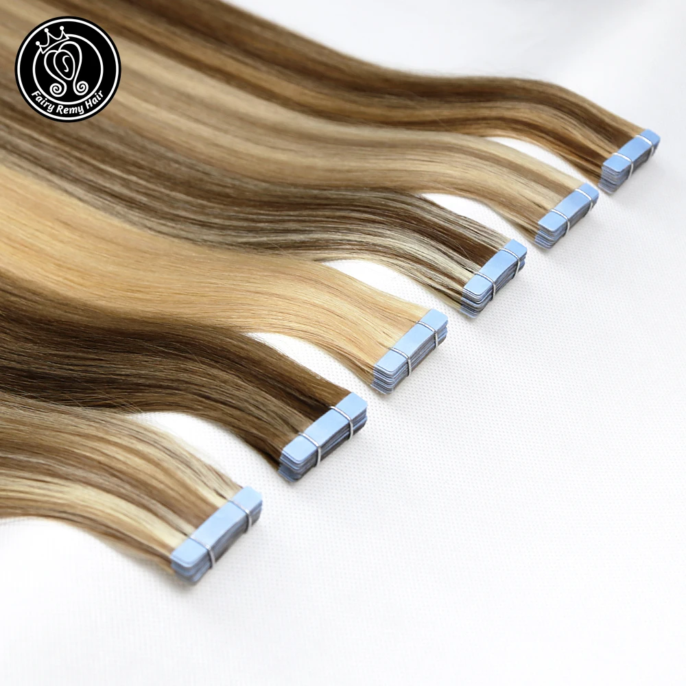 Tape In Remy Human Haar Adhesive Extensions 20-22 Inch Real Remy Tape Op Menselijk Haar Platina Blonde 2 g/stk 40G Fee Remy Haar