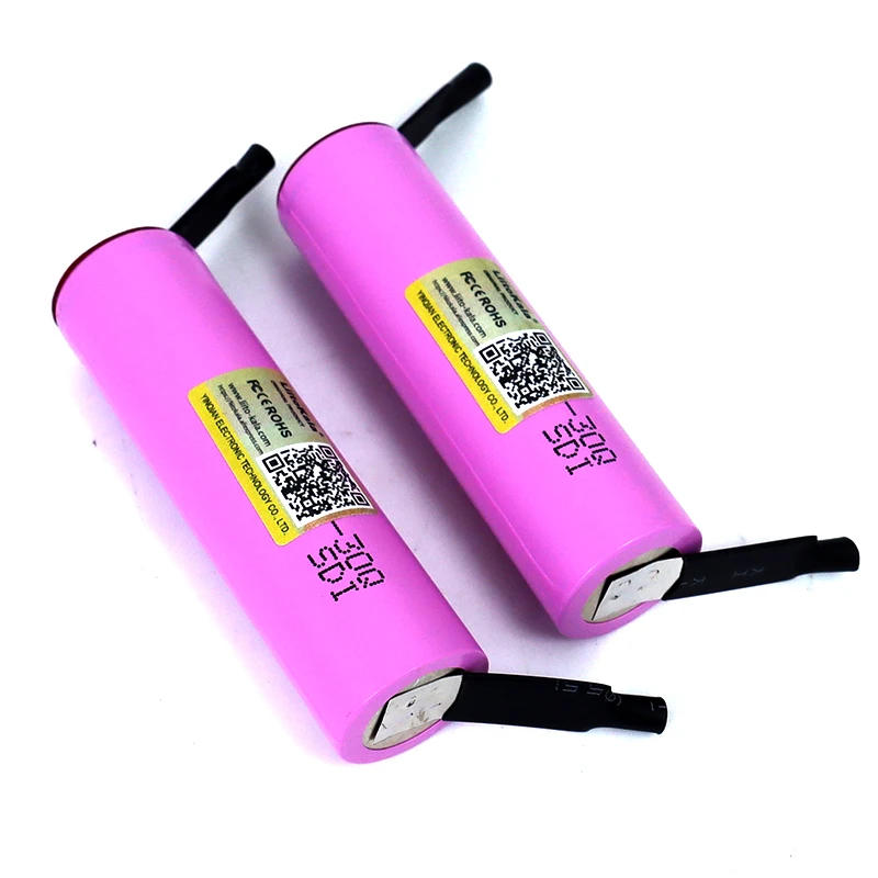 Liitokala Baru 30Q 18650 3000MAh Baterai Isi Ulang INR1865030q 3.6V Debit 20A Max 35A Baterai Daya DIY Lembar Nikel