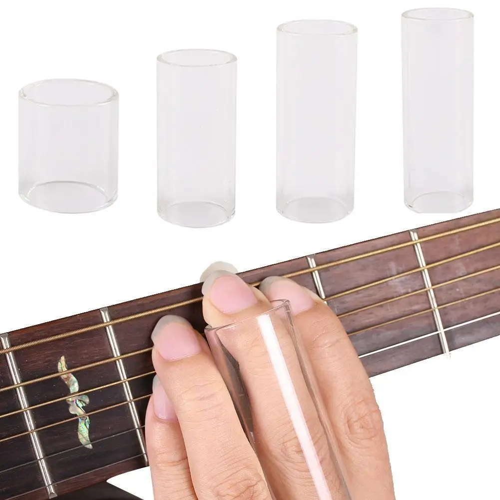 Transparent Glass Guitar Bass Slider Tube Finger Sleeve Accessories Convenient Guitar Slider Tube Guitar Equipments