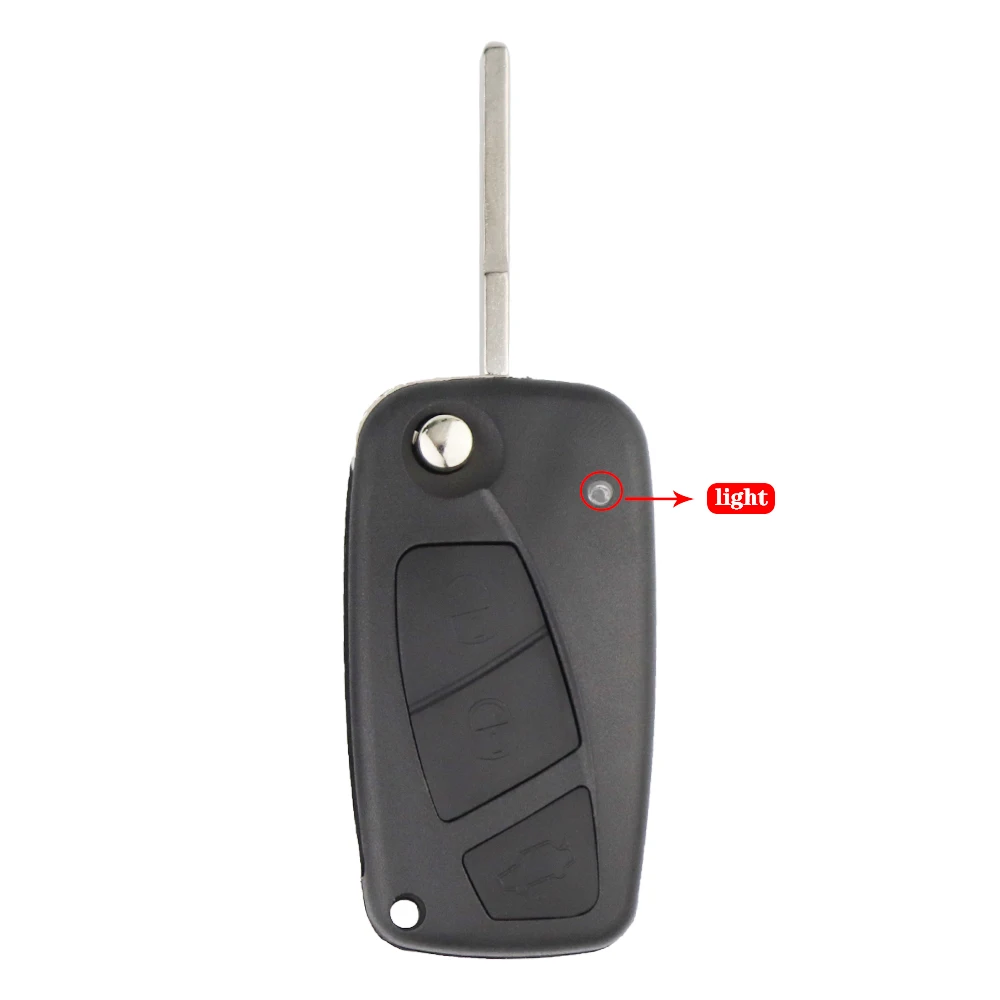 YIQIXIN 3 Buttons Folding Remote Car Cover Key Shell For Fiat Punto 500 Ducato Stilo Panda Idea Doblo Bravo Iveco Uncut Blade