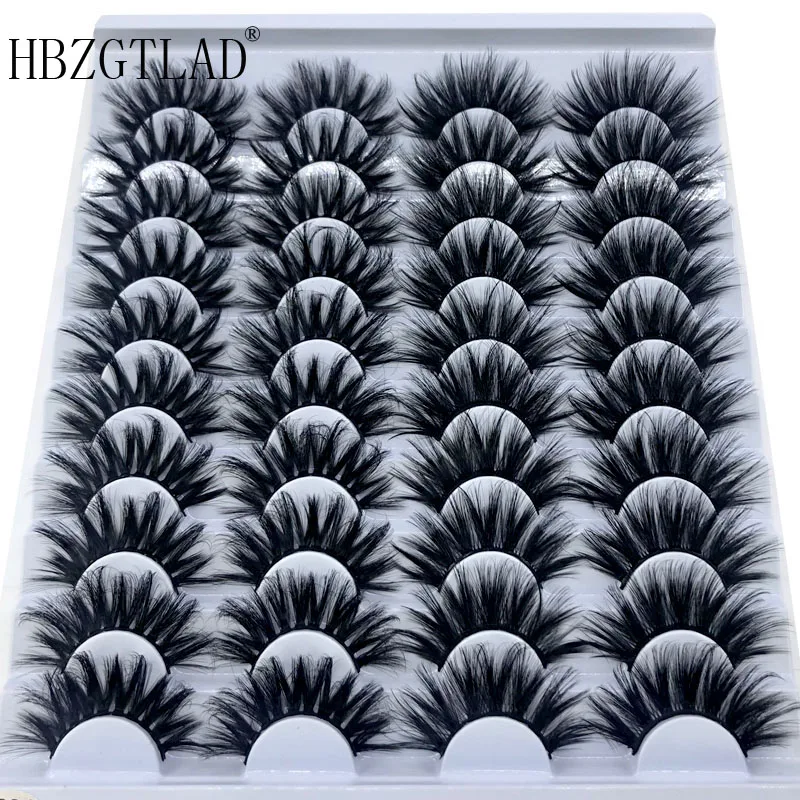 NEW 20 Pairs 3D Faux Mink Eyelashes Natural Thick Long False Eyelashes Dramatic Fake Lashes Makeup Extension Eyelashes maquiagem