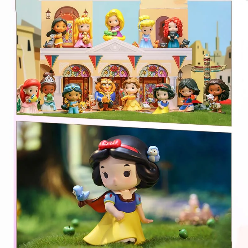 12Pcs/Set Disney Princess Snow White Ariel Rapunzel Mulan Belle Aurora Cinderella Action Figure Dolls Toys Collection Model Gift