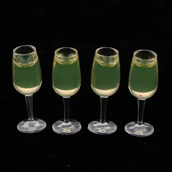 1:12 Scale 4pcs Wine Glasses Dolls House Miniature Dining Table Accessories