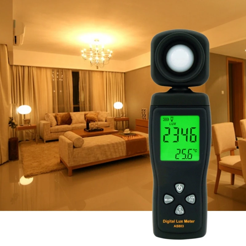 AS803 Luxmeter Digital Light Meter Lux Meter Photometer UV Meter Radiometer E7CB