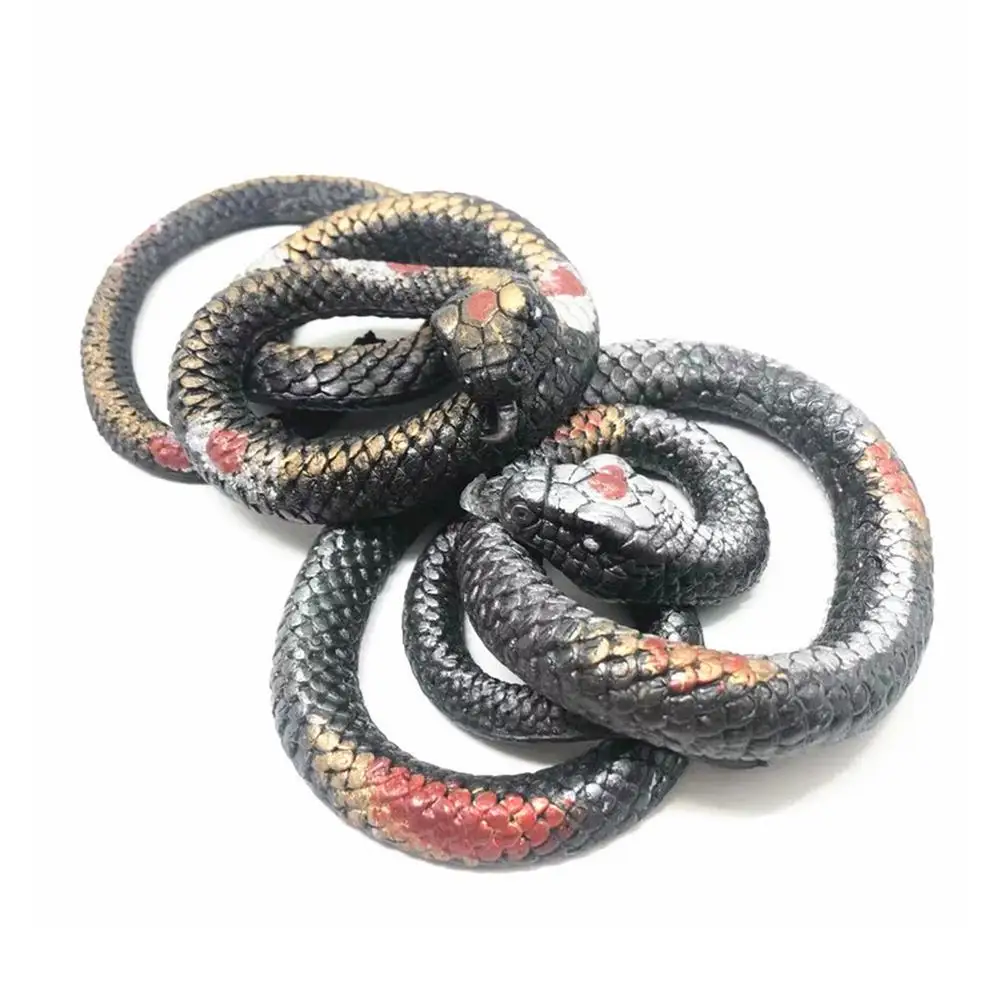 

Realistic Fake Snake Soft Rubber TPR Scary Snake Safe Joke Tricky Toys For Adult Kids Halloween Gift Horror Garden Lawn Decor