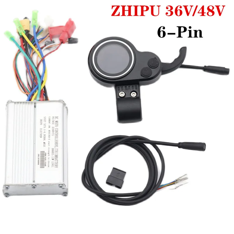 Brushless Controller Electric Scooter Controller E‑Bike Motor Controller with LCD Thumb Shifter E‑Bike Speed Driver for 450/500W