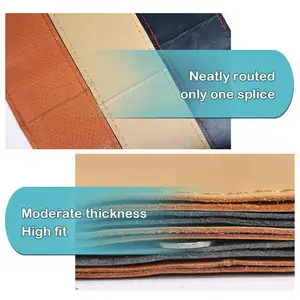 Braided car steering wheel cover, 38cm, 15 inches, needles and artificial leather line, soft, non -slip, automotive interior accessories kits 12 Main sales lining steering wheel - №5