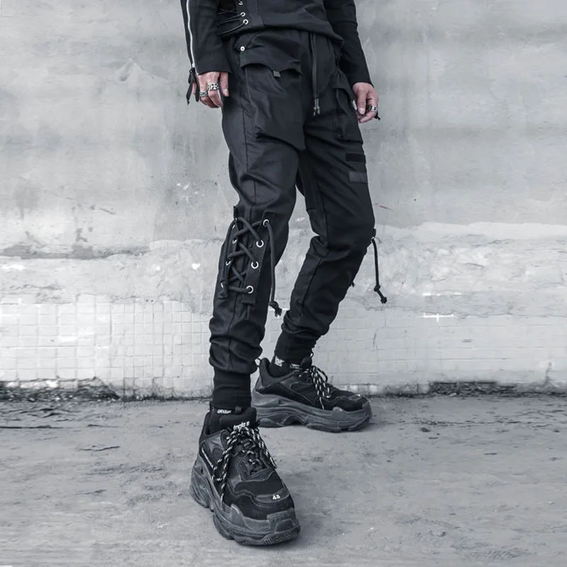 Functional overalls bind hip-hop beam foot trousers trousers slacks