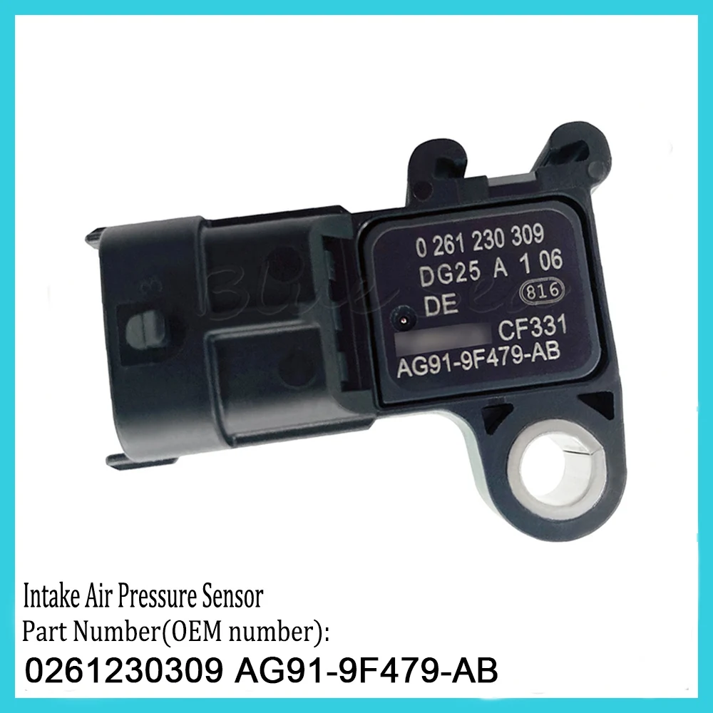 Inlet Air Pressure Sensor 0261230309 AG91-9F479-AB For Ford, Volvo, Land Rover, Jaguar  S60 II S80 V60 C2G2675