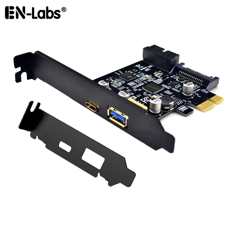 

USB 3.1 USB C PCI express Card w/ Low Profile PCI Solot Cover,PCI-e to USB 3.1 Gen 1 USB-C & Type A w/ USB 20pin Expansion Card