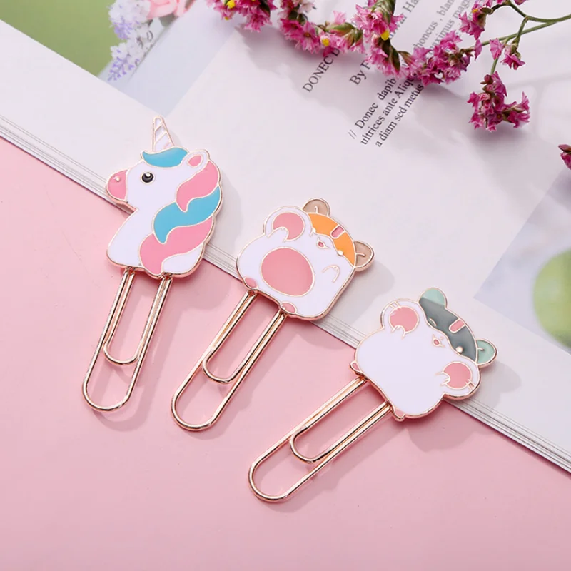 

1pc Metal Bookmarks Unicorn Creative Classical Exquisite Mini Metal Art Pattern Book Mark Page Folder Office School Supplies