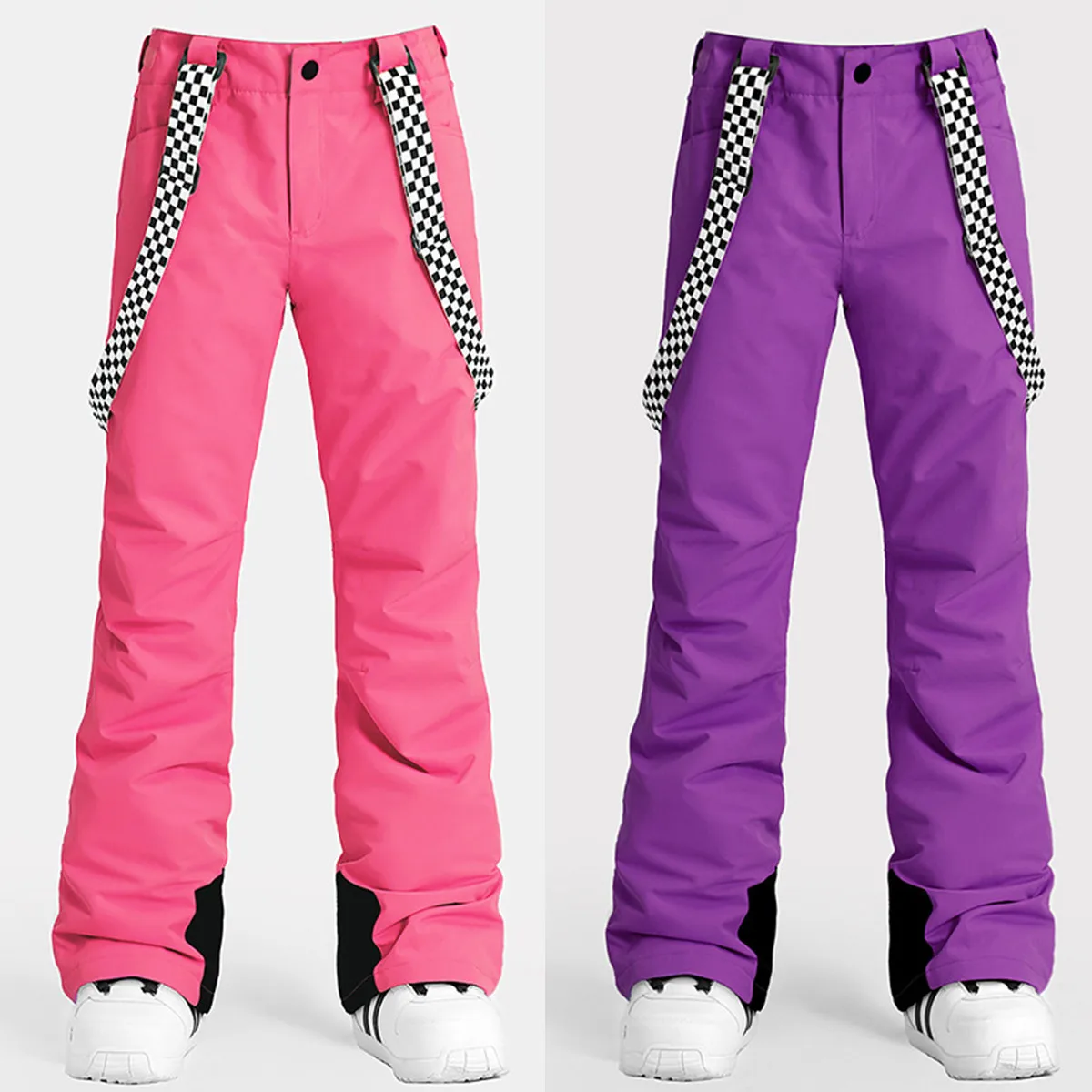 

Winter Ski Pants Women's Windproof Waterproof Warm Overalls Outdoor Sports Snowboard Trousers Candy Color Cotton Snow Pants