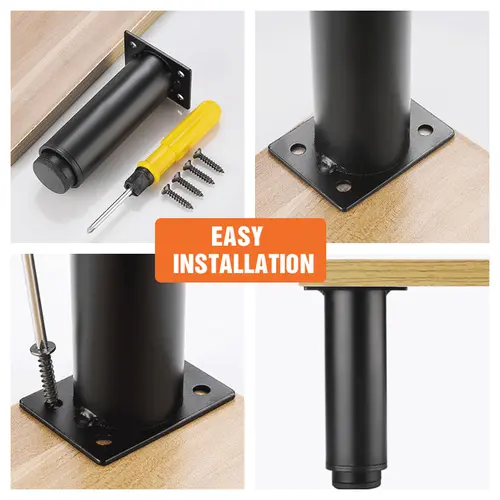 KAK Adjustable Furniture Leg Cold Rolled Steel Black White Table Feet Replacement Cabinet Sofa Metal Foot Furniture Hardware - Image 6