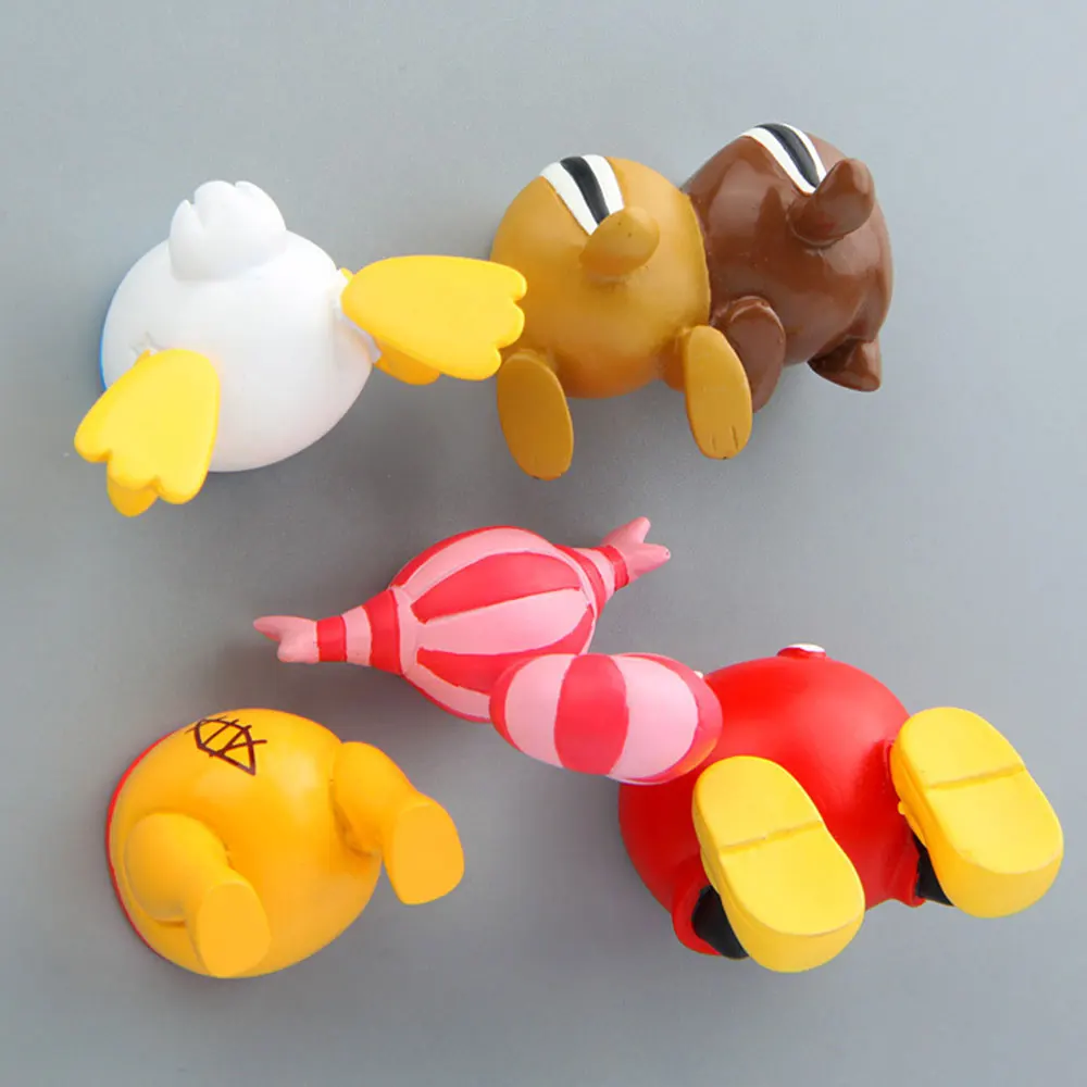 Creative Three-Dimensional Simple Resin Fridge Sticker Squirrel Mouse Duck Butt Half-Length Design Kitchen Decoration Gift