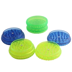 Plastic Tobacco Grinder Mill Herb Spice Crusher 3parts 60mm For Smoking Accessories Randomly Sent