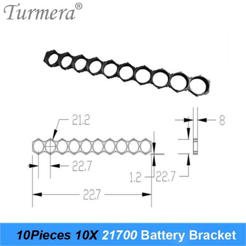 Turmera 10Piece 21700 Lithium Battery Holder Bracket 21700 Spacer Assemble for 10S 36V 13S 48V Electric Bike E-Scooter Batteries