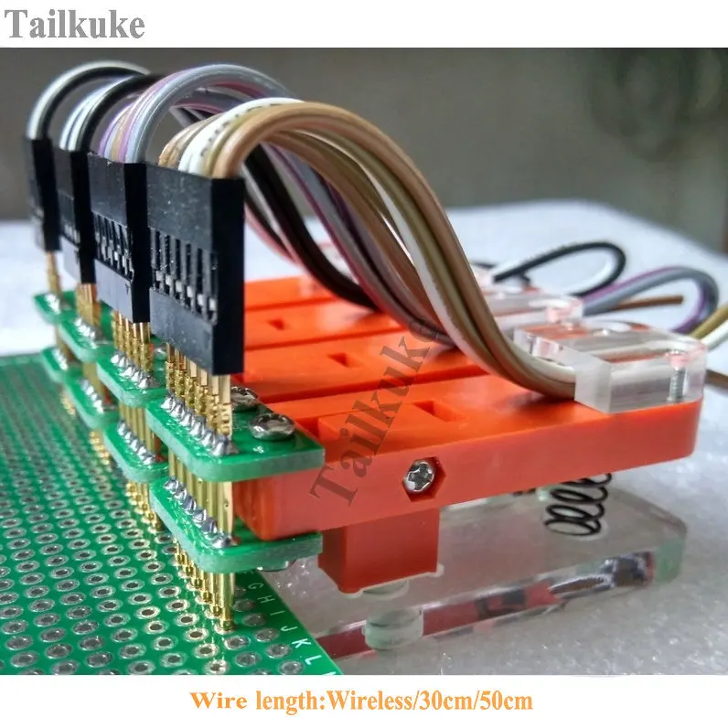 1.27mm Single Row Double Row Wireless 3P to 10P Test Stand PCB Clip Fixture Fixture Probe Download Program Programming Burn