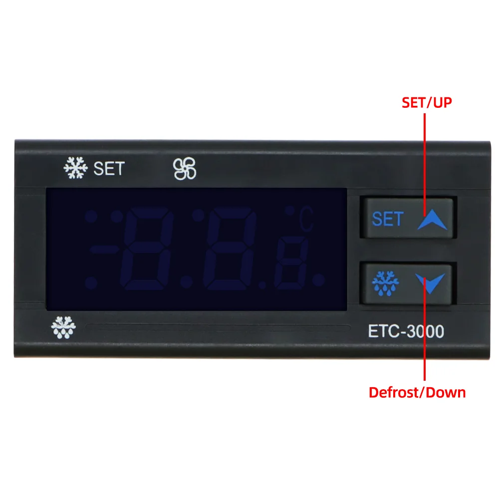 ETC-3000 Thermoregulator Temperature Controller Refrigerator Defrosting Alarm Thermostat Humidity Heating Control 220V 20%OFF