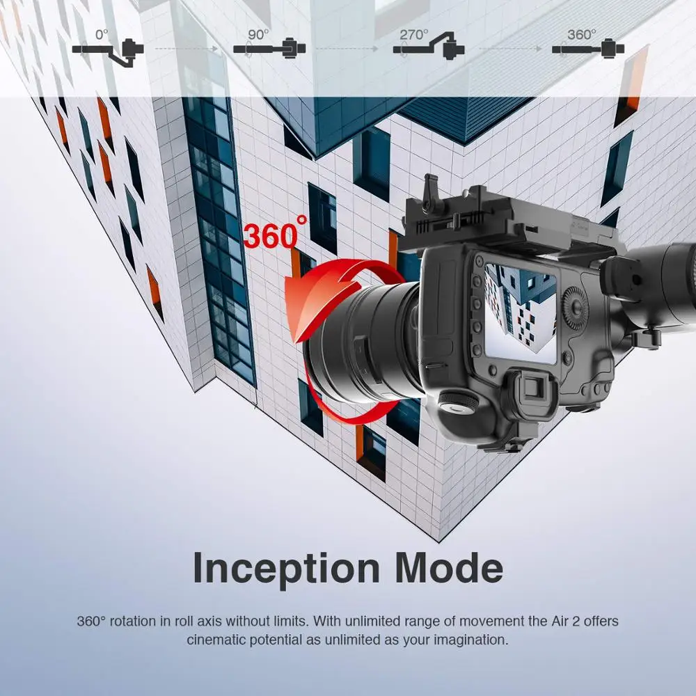 MOZA Air 2 with Hard Protection Case, 3 Axis Handheld Gimbal Stabilizer, 9lbs Payload, 16-Hour Long Working Time for DSLR Camera