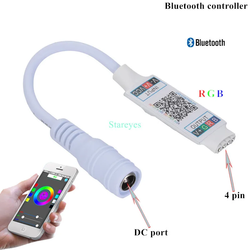 IR 24 44 Keys Remote Bluetooth Music RGB Controller DC5-24V Control by Smart Phone APP for Colorful Led Light Strip