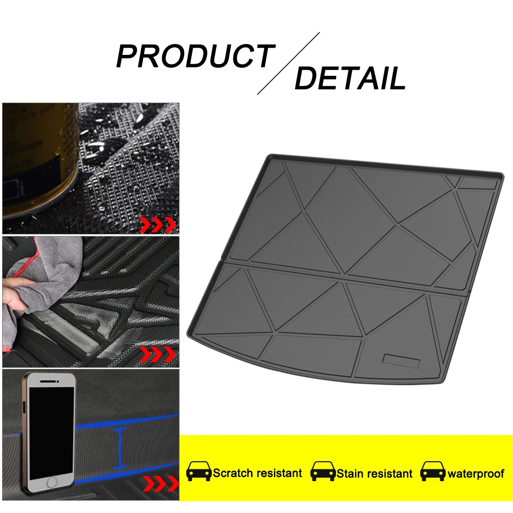 Trunk Mat For Ford Explorer 2020-2021 Car Waterproof Non-Slip Custom Rubber 3D Car Accessories