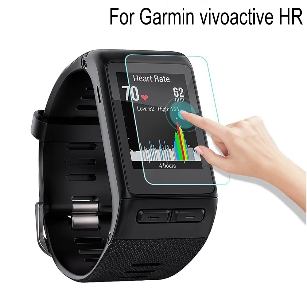 2 шт., защитная пленка из закаленного стекла 9H для Garmin Vivoactive HR, HD-защитная пленка для экрана, устойчивая к царапинам