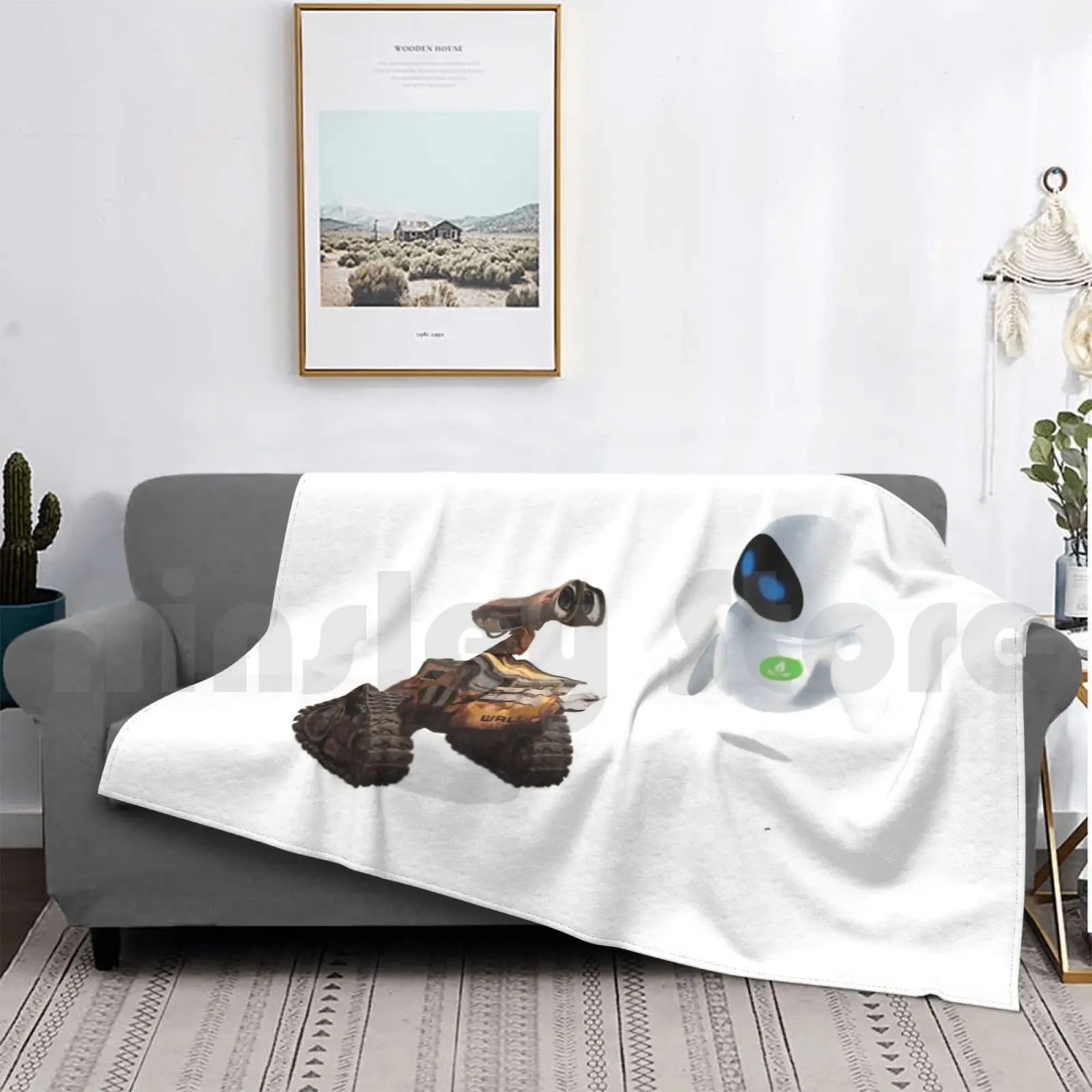 Ldrr (رابط الروبوتات لمسافات طويلة) بطانية عصرية مخصصة Ldr Robots Earth Walle Eve