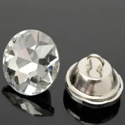 10pc Rhinestone Button 18MM 20MM 22MM 25MM 30MM Rhinestone Crystal Buttons For Clothing Sofa Craft Sewing Accessories