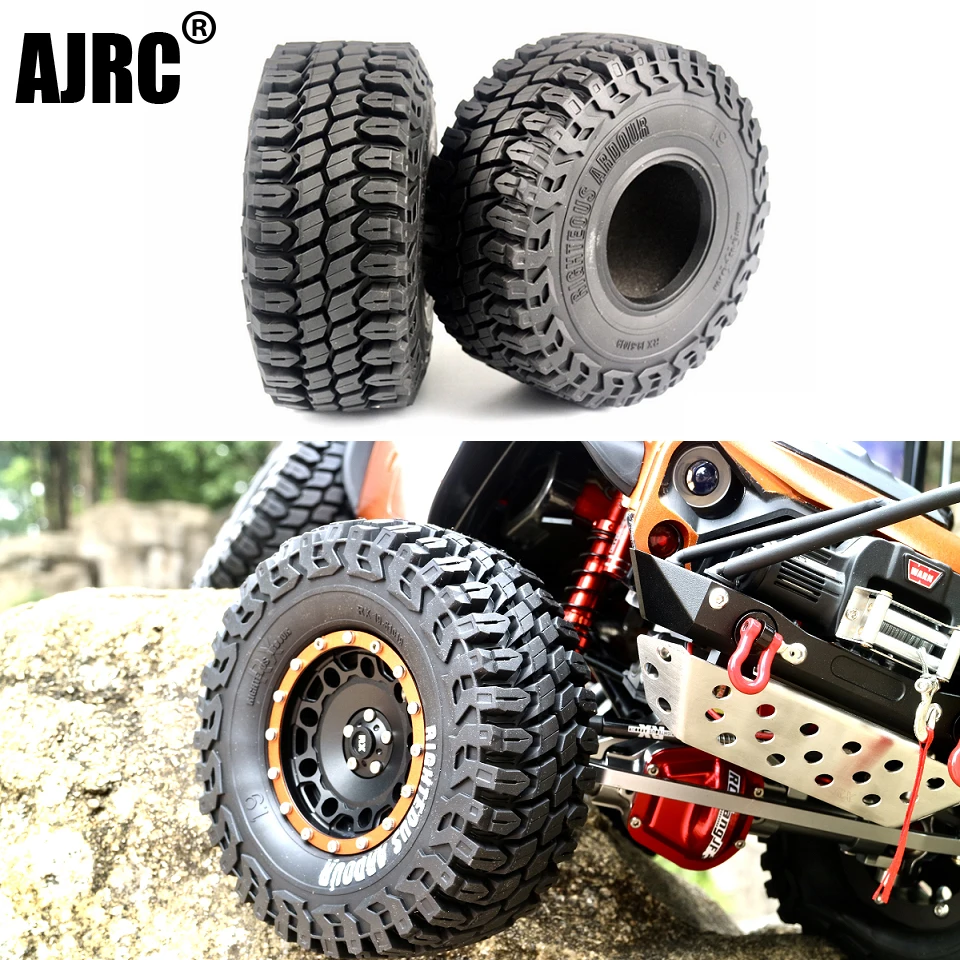 

2-4Pcs 1.9 Inch 125mm 1/10 Rock Crawler Rubber Tires for D90 TRX-4 Defender TRX6 G63 SCX10 II AXIAL 90046 TF2 RC Car Accessories