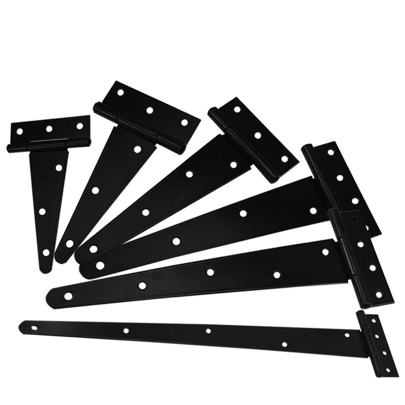 5/6/8/10/12 Inches Heavy Duty T Hinge Room Outdoor Villa Fence Gate Wooden Box T-type Hinge Door Hinges for Garden