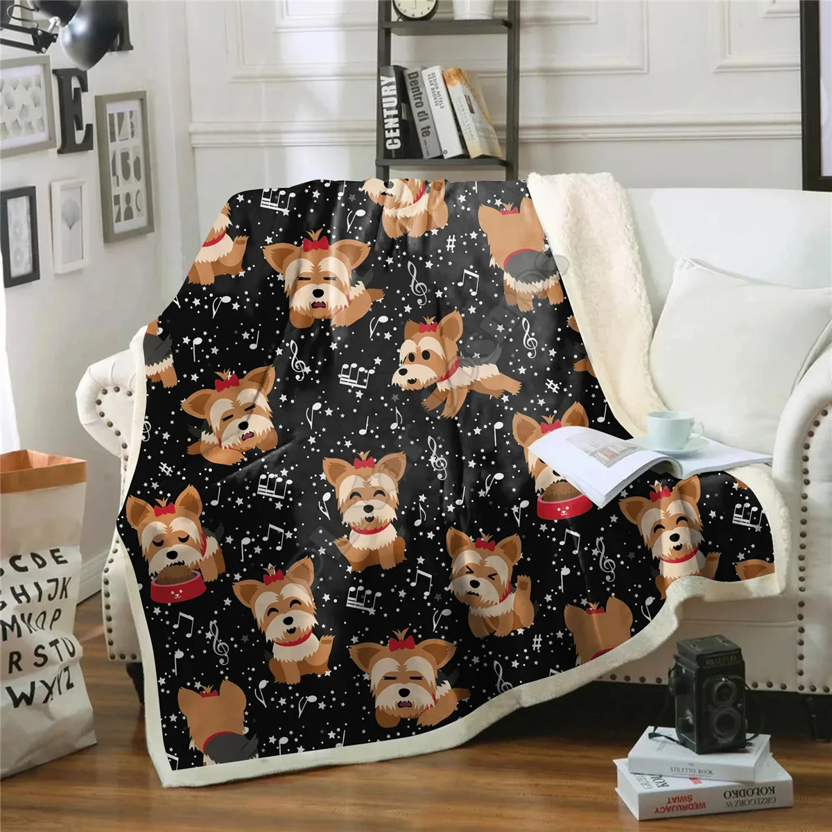 Cute Miniature Pinscher Cozy Premiun Fleece Blanket 3D All Over Printed Sherpa Blanket on Bed Home Textiles