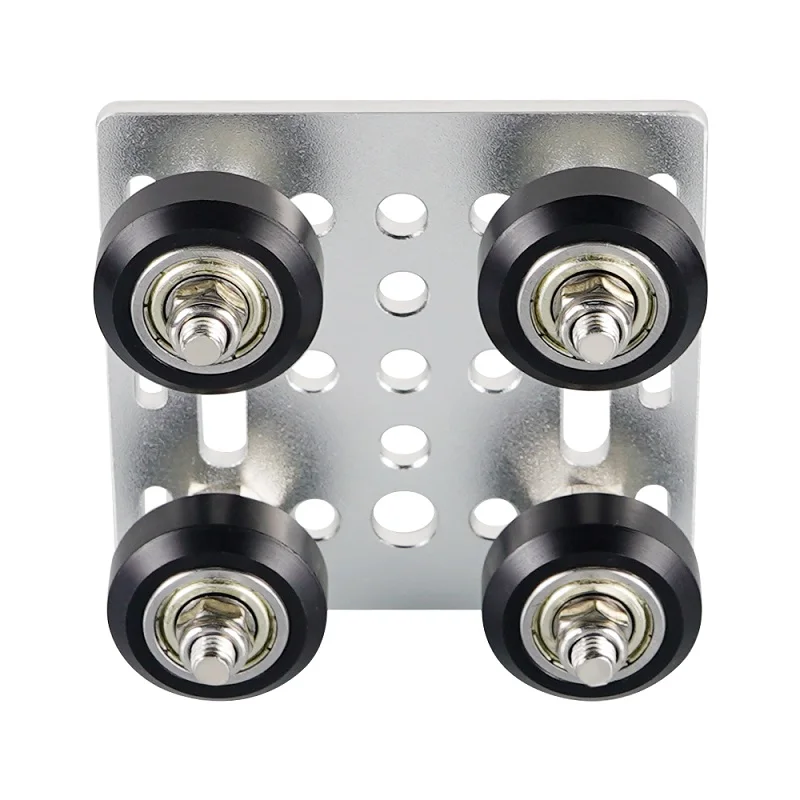 RAMPS 3D Printer Gantry Plate Kit Silver/Black Aluminum Profile Pulley With Pulley Wheels Parts For V-slot Aluminum Profiles