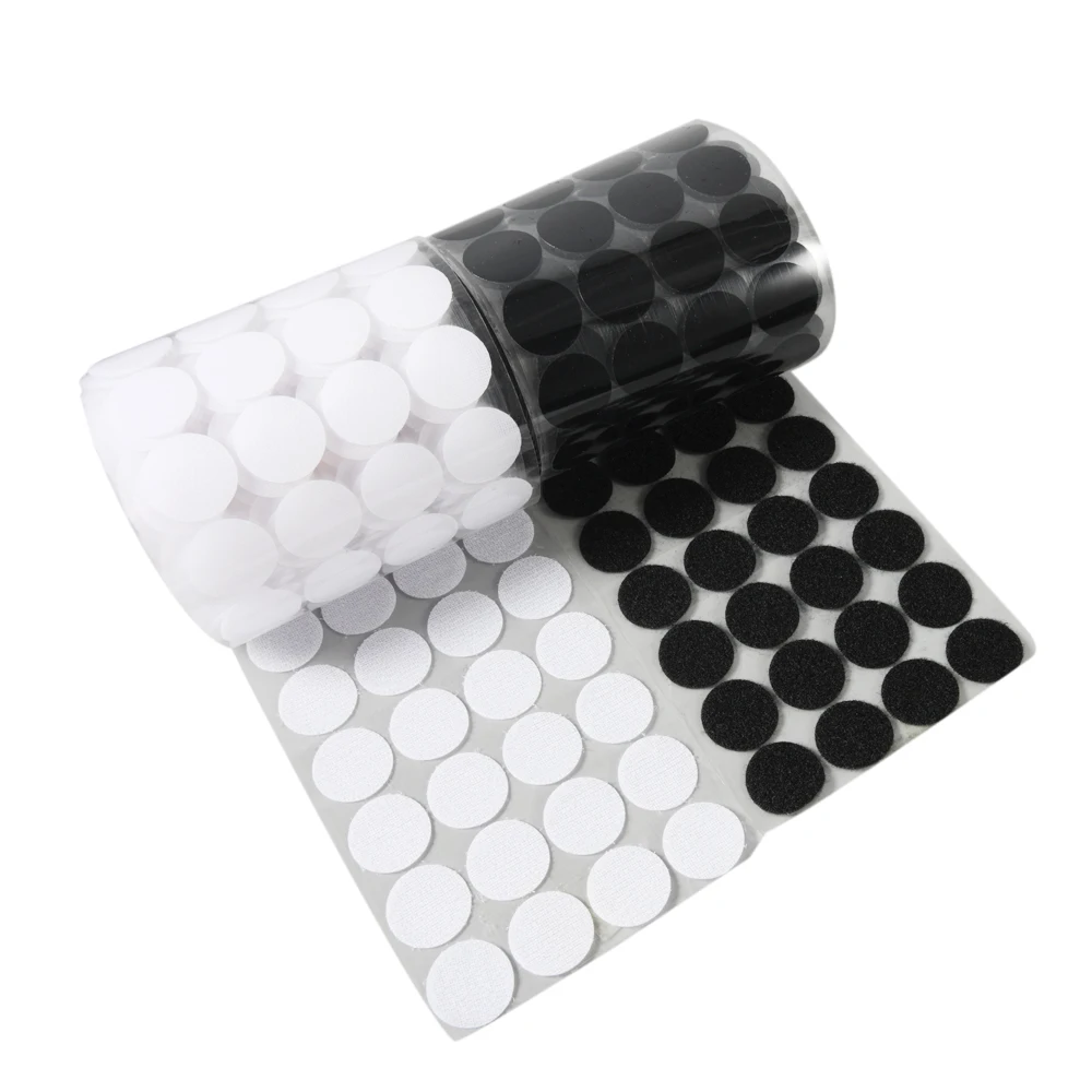 8/10/15/20/25mm Magic Tape Dots Self Adhesive Fastener Tape Disc  Glue Magic Sticker Round Coins Hook Loop  Adhesive Strong