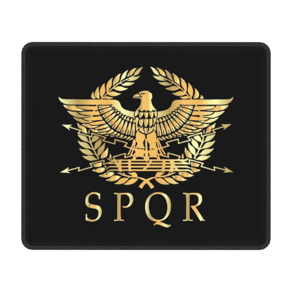 Vintage Gold Roman Empire Byzantine Eagle Emblem Gamer Mouse Pad Non-Slip Rubber Mousepad Rome SPQR Office Desk Computer Mat