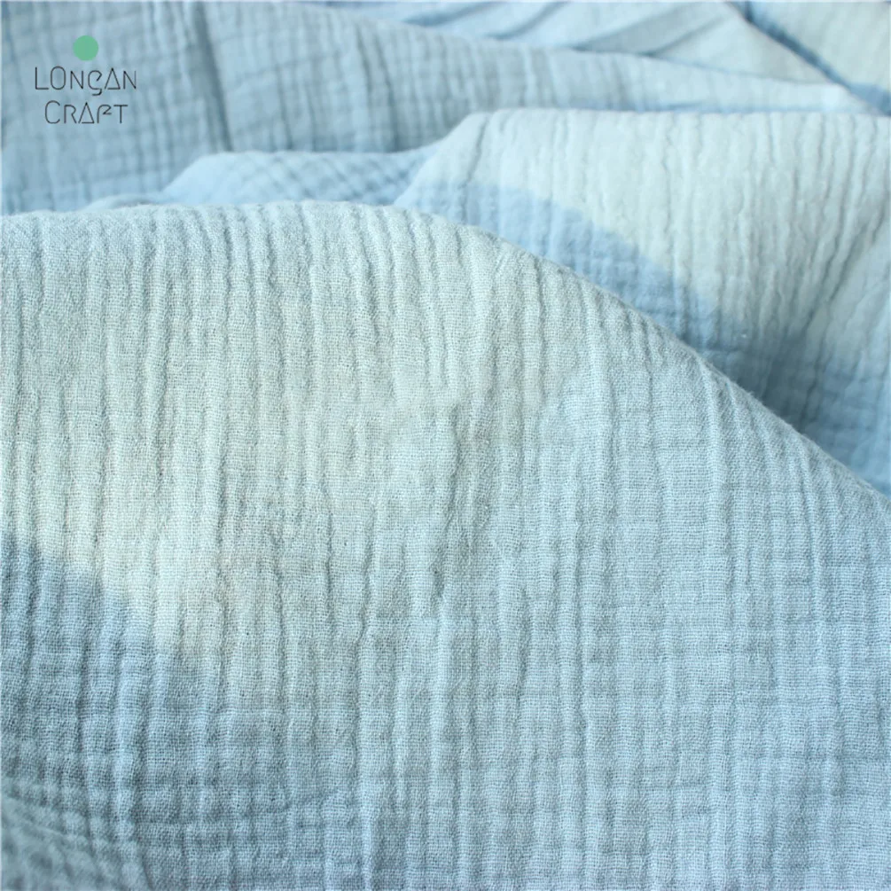 Longan Craft Supplies 50*135cm Double Gauze 100% Cotton Fabric For Baby Clothes / Sleepwear / Shirts / Skirts