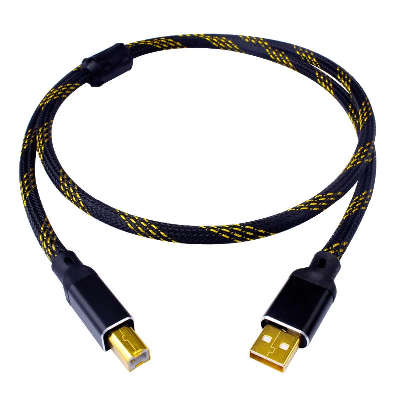 YYAUDIO Hifi USB Kabel DAC A-B C-B C-C A-C Digital Audio Hochwertige OFC Versilberung Typ A auf Typ B Hifi USB Typec Kabel
