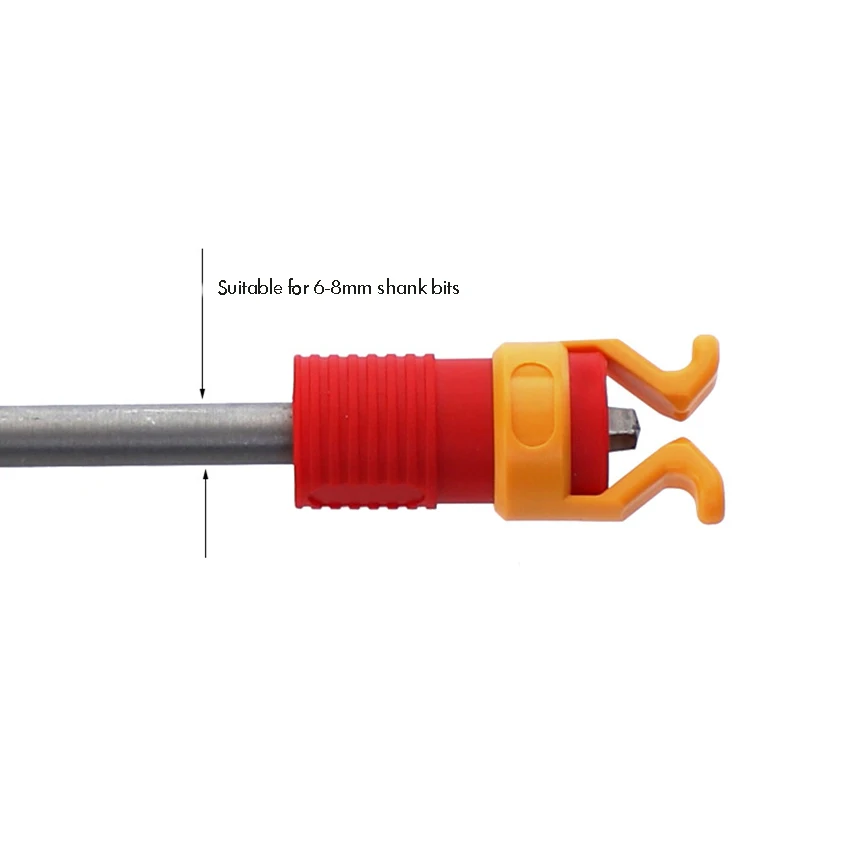 Supporto per cacciavite a vite ad anello magnetico con punta per cacciavite in plastica per supporto per punte per cacciavite a doppia estremità con gambo 6-8mm