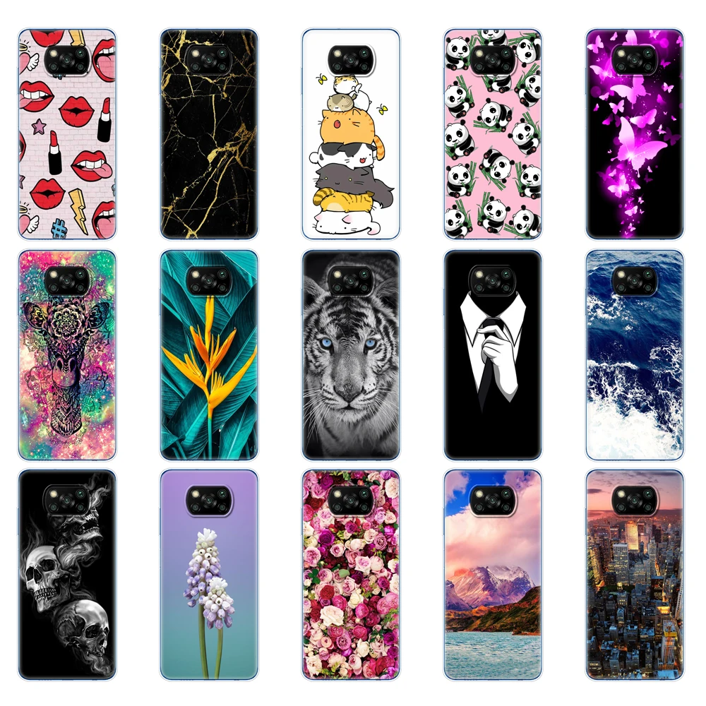 For Xiaomi Poco X3 NFC Case Silicon TPU Soft Back Phone Cover For POCO X3 Pro Coque Poco X 3 PocoX3 NFC 6.67\'\' Global POCOPHONE