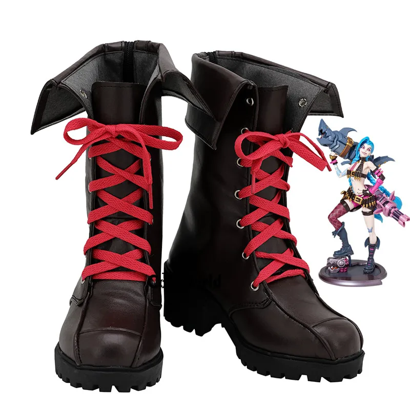 

LOL The Loose Cannon Jinx Games Customize Cosplay Flat Shoes Boots