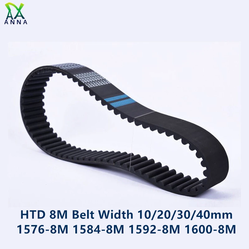 HTD 8M synchronous Timing belt C=1576/1584/1592/1600 width 10/20/30/40mm Teeth 197 198 199 200 HTD8M 1576-8M 1584-8M 1600-8M