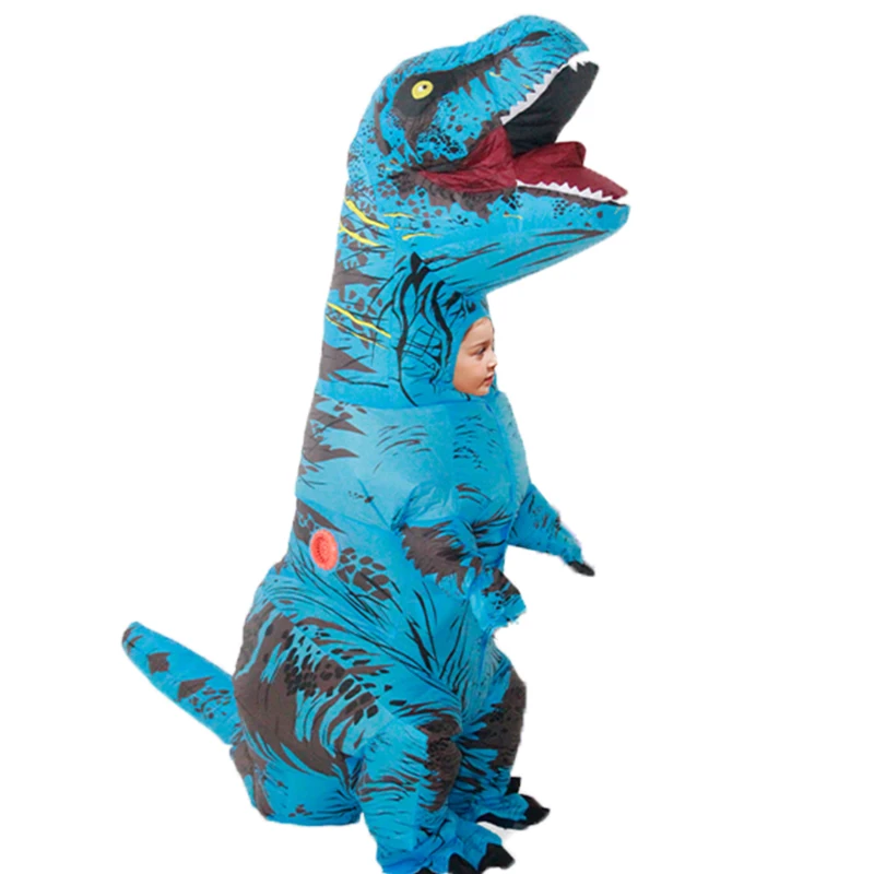 Disfraz de T-REX inflable para niños, traje de mascota jurásica, Acción de Gracias, Navidad, dinosaurio, Anime, fiesta, espectáculo, riñonera