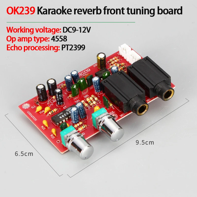 KYYSLB 0K239 DC9~12V Power Amplifier preamp  Tuning Board Karaoke Reverb Board Reverb Microphone Tone Board