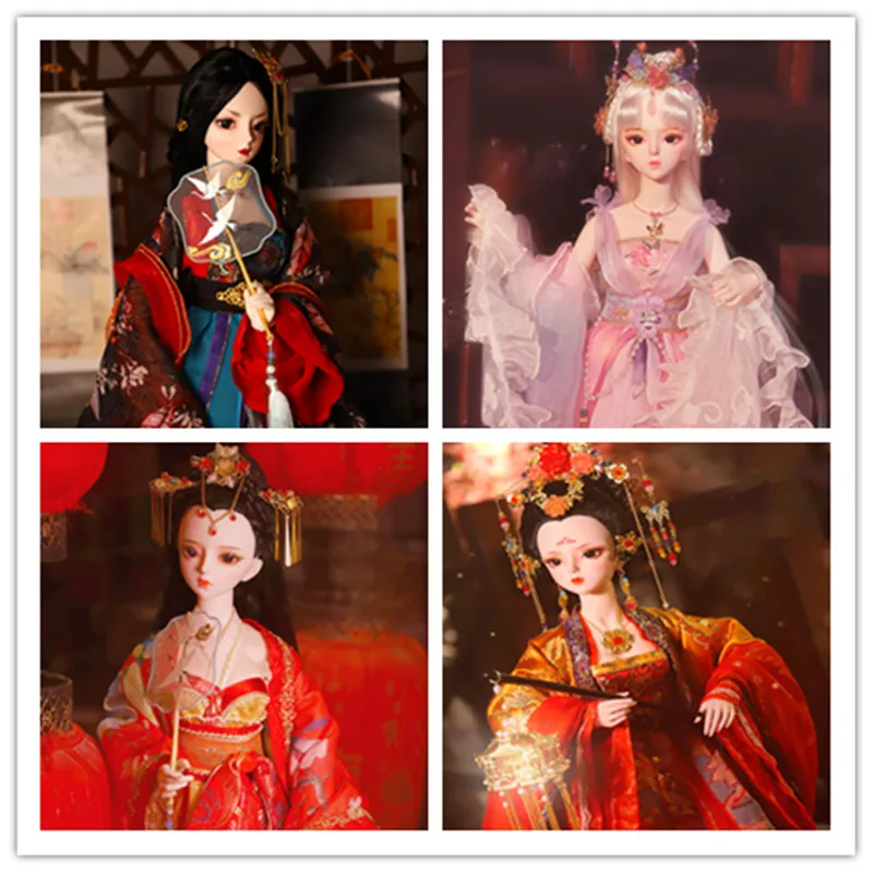 

Human Doll Fairy Princess Wedding Dress Chinese Traditional Ancient Puppets Refined Handicraft Collection Gift for Girl Friend