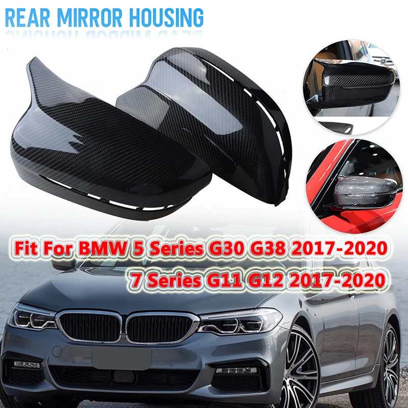 

Rearview Mirror Cover Side Mirror Caps LHD Real Carbon Fiber Fit For BMW 5Series G30 G38 7Series G11 2017- 2020 Car Accessories