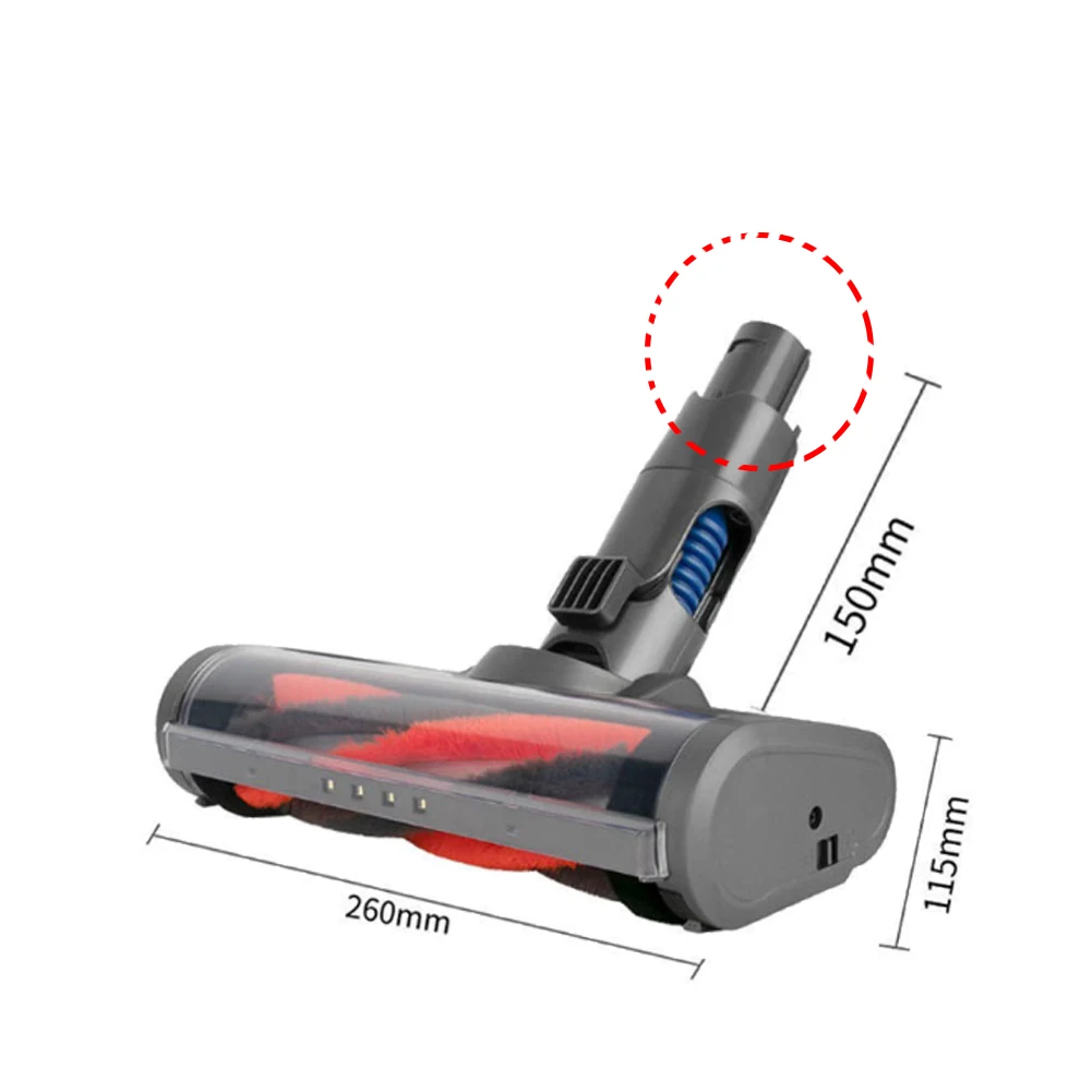 Motorized Floor Brush Head Tool For Dyson V6 V7 V8 V10 V11 V15  Vacuum Cleaner Soft Sweeper Roller Head Floor Brush Replacement