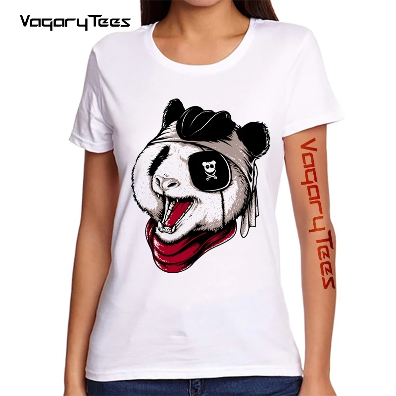 Women 2021 Summer Fashion Panda Pirate/Sailor T Shirt Short Sleeve Lady T-shirts TopLadies Womens Graphic Female Tee T-Shirt