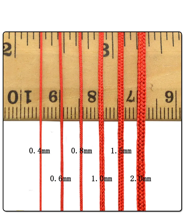 45meters 0.4 0.6 0.8 1 1.5 mm Nylon Cord Thread For Bracelet Chinese Knot Kumihimo Macrame Braided Thread String Jewelry Making