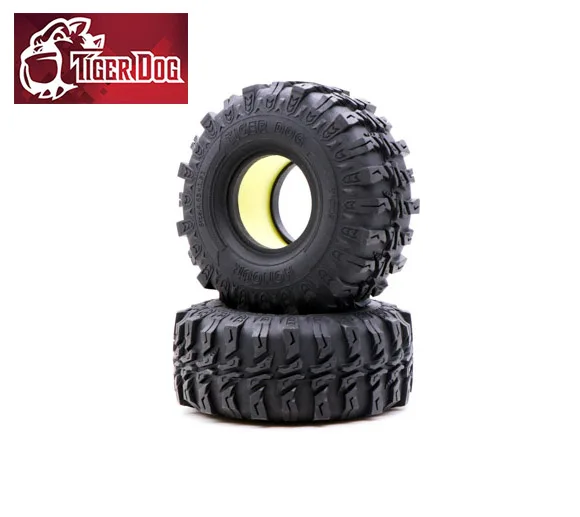 TigerDog 1,9 Zoll ultraweicher Simulations-Kletterreifen passend für 1:10 RC Kettenfahrzeug Trx-4 scx10 90046 D90 D110 rc4wd
