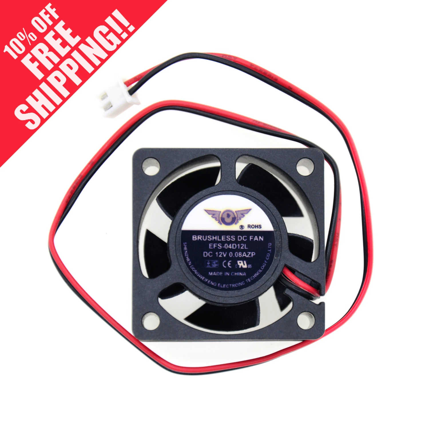 

NEW DONGWEIFENG DWPH EFS-04D12L 12V 4CM 1U switch 0.08A 4020 silence cooling fan